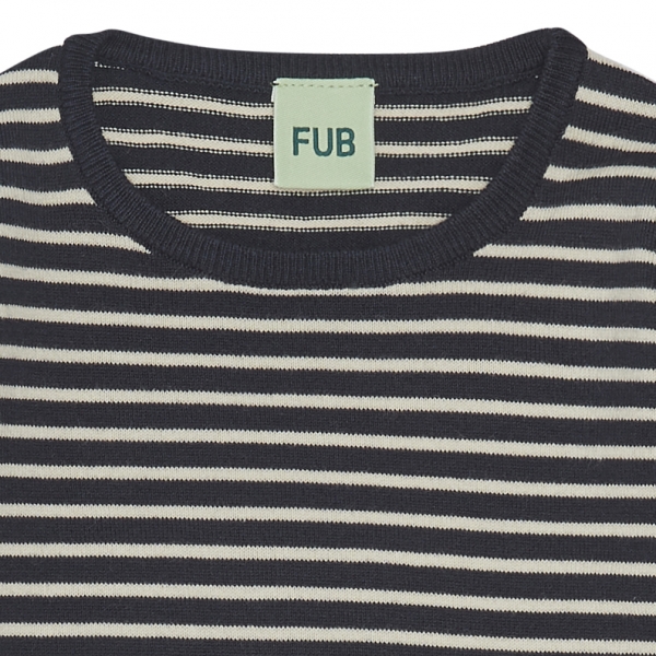 FUB Strickpullover Streifen - navy ecru